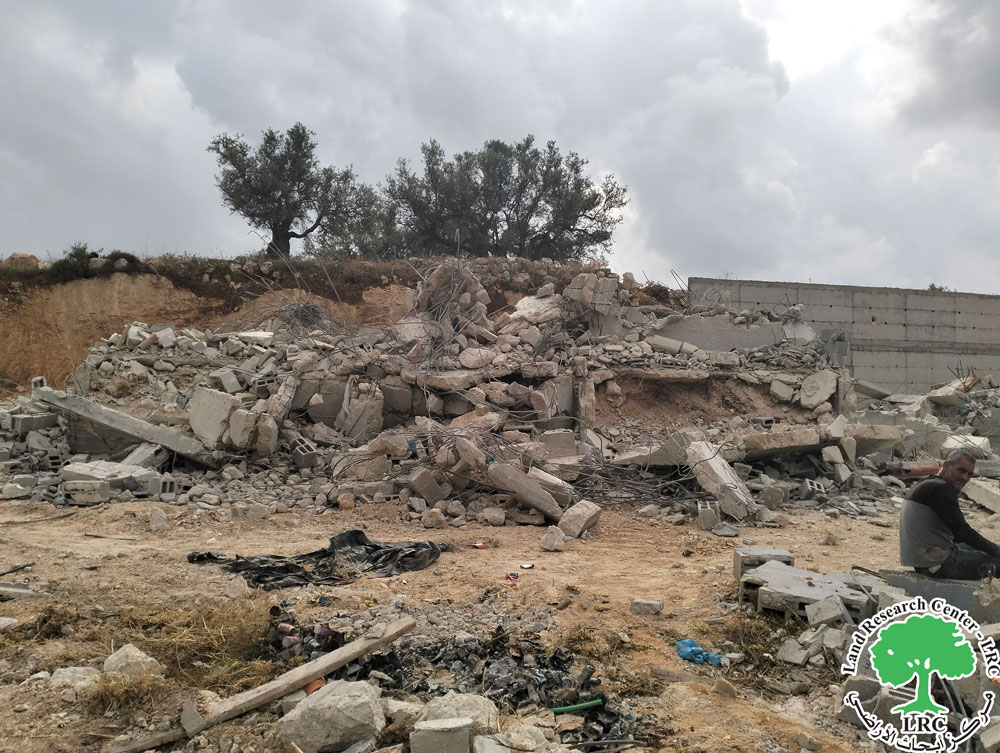 The Israeli Occupation Demolishes an Agriculture Structure and a Water Harvesting Cistern in the Village of Shuqba, North of Ramallah | LRC