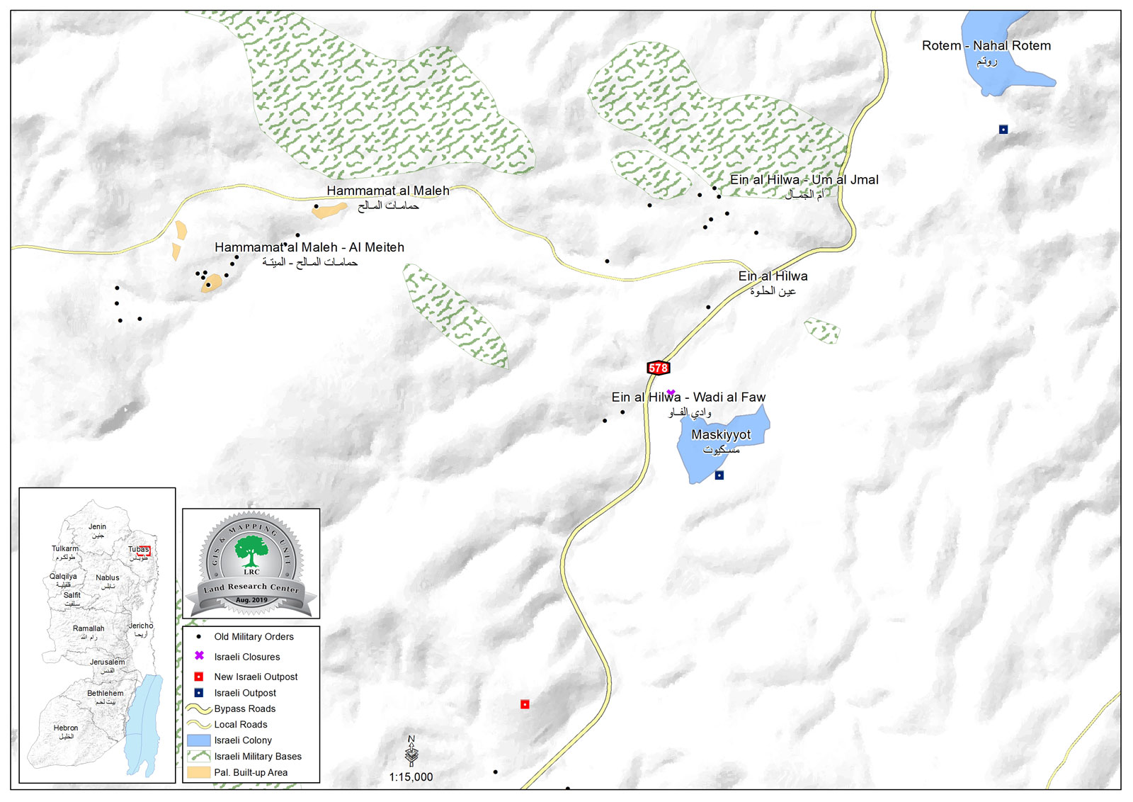 Colonists of a new Pastoral Outpost force Wad Al-Faw community to forcedly immigrate following closures of Agricultural and Pastoral roads/ Tubas Governorate | LRC