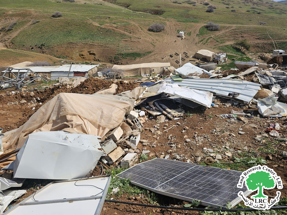 Israeli Occupation Demolishes Residential and Agricultural Structures in Al- Burj area/ Tubas Governorate | LRC