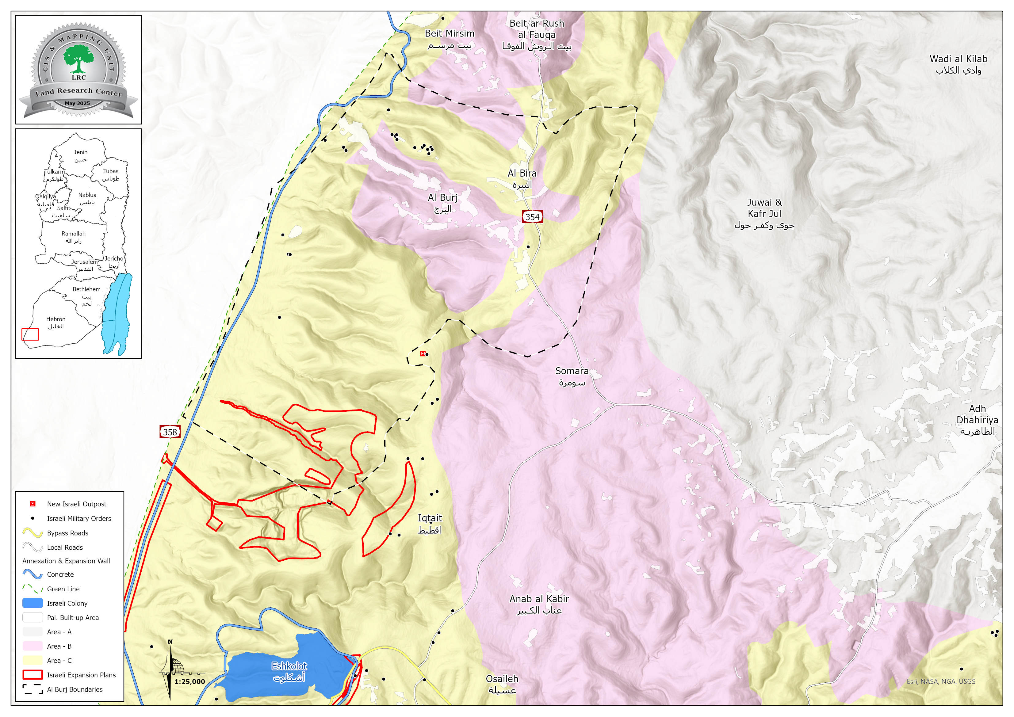 Settlers Ravage Lands and Establish a Colonial Outpost from Dura, Al Burj and Adh Dhahiriya Lands  / Hebron governorate | LRC