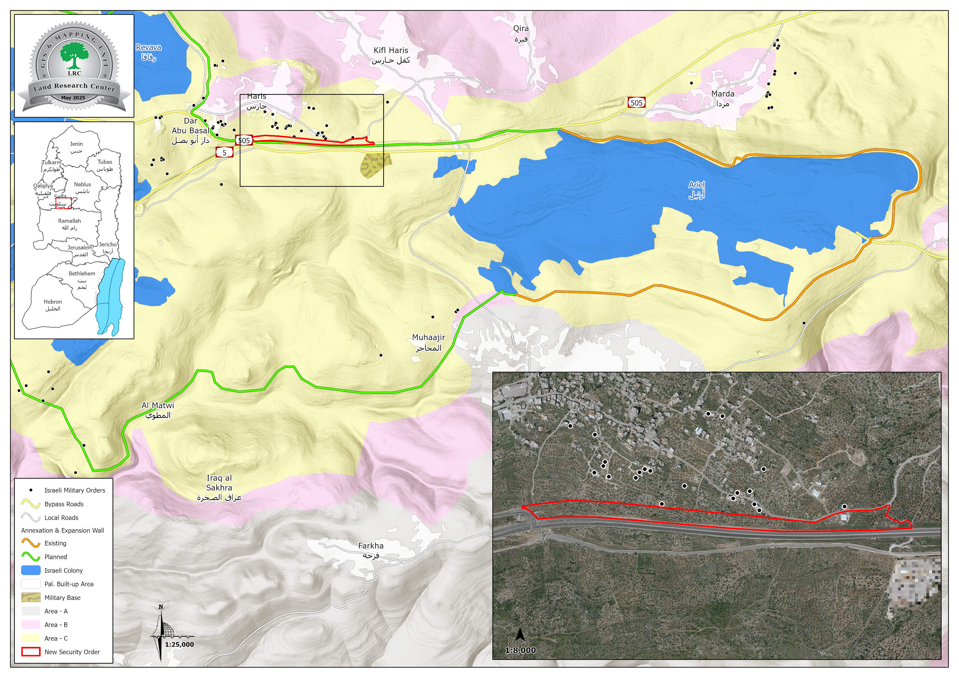 The Occupation Army Uprooting and Destroying 280 Old Olive Trees in Haris village, Kafal Haris / North Salfit | LRC